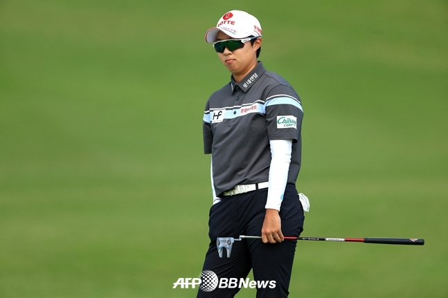 김효주가 14일(한국시간) LPGA 롯데 챔피언십 1라운드에서 플레이를 하고 있다./AFPBBNews=뉴스1