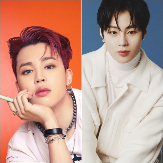 지민(왼쪽)과 하성운 /사진제공=하이브, 빅플래닛메이드