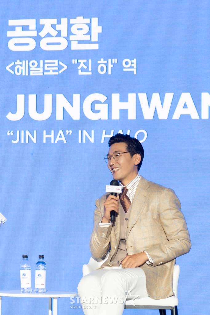 배우 공정환이 16일 오전 서울 종로구 포시즌스호텔에서 진행된 '티빙X파라마운트+ 미디어데이'에 참석해 발언하고 있다. /사진제공=티빙 2022.06.16 /사진=이동훈 기자 photoguy@