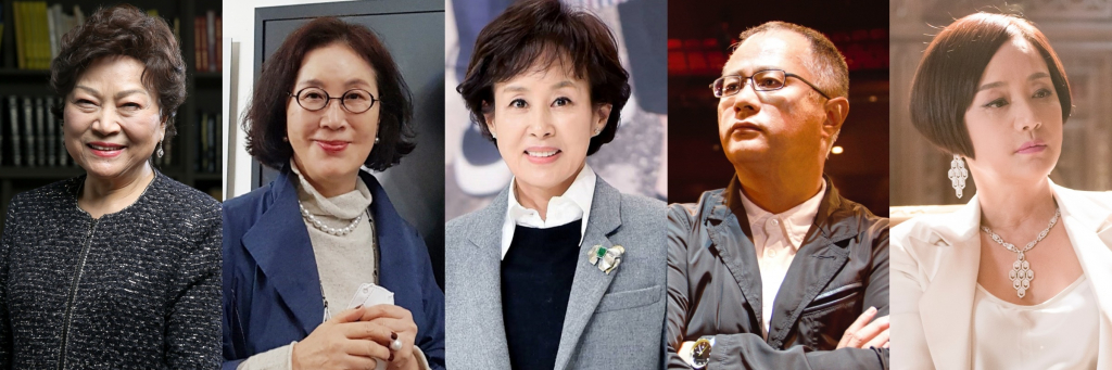 사진제공=김용림(매니지먼트 율), 정재순(본인), 이경진(다홍엔터테인먼트), 송승환(피엠씨프러덕션), 장미희(본인)