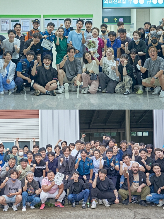 김수미, 신현준, 정준호가 주연한 영화 '귀신경찰'이 크랭크업했다./사진제공=㈜제이앤씨미디어그룹
