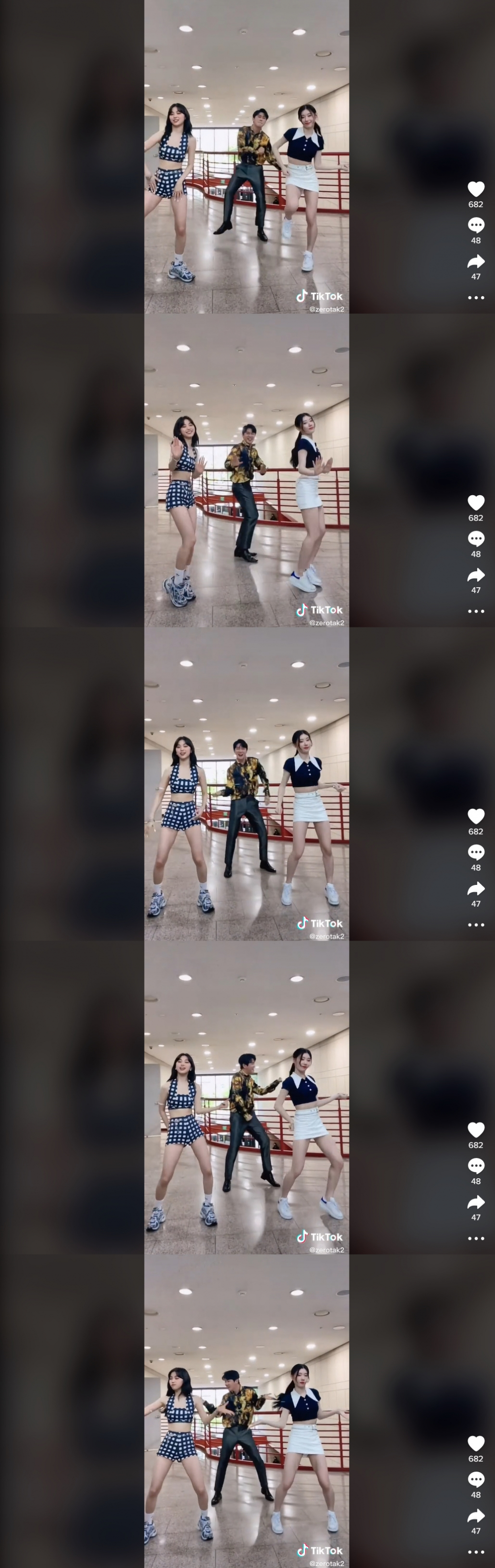가수 영탁이 있지 멤버 류진, 채령과 '머선129' 챌린지를 함께 했다./사진=영탁 공식 틱톡 계정 캡처