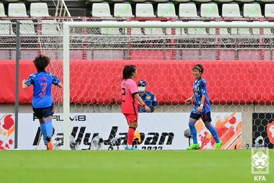 한국의 선제 실점 장면. /사진=대한축구협회 제공