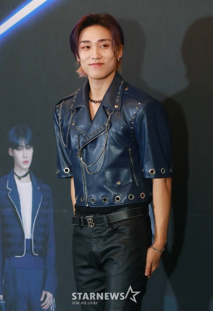 그룹 더보이즈(THE BOYZ) 제이콥이 7일 오후 서울 올림픽공원 KSPO DOME에서 진행된 첫 월드 투어 '더비존'(THE BOYZ WORLD TOUR : THE B-ZONE IN SEOUL ENCORE) 기자간담회에 참석해 포즈를 취하고 있다. /2022.08.07 /사진=이동훈 기자 photoguy@