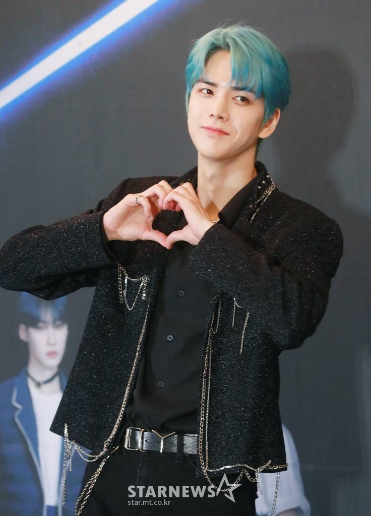 그룹 더보이즈(THE BOYZ) 영훈이 7일 오후 서울 올림픽공원 KSPO DOME에서 진행된 첫 월드 투어 '더비존'(THE BOYZ WORLD TOUR : THE B-ZONE IN SEOUL ENCORE) 기자간담회에 참석해 포즈를 취하고 있다. /2022.08.07 /사진=이동훈 기자 photoguy@