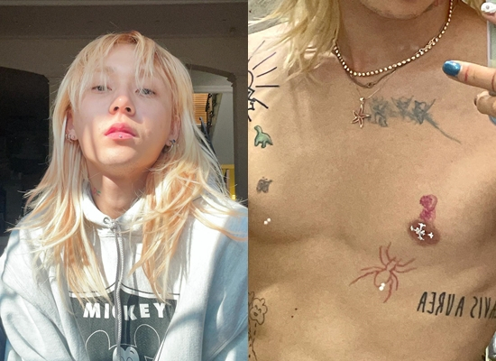 지난 5월 새롭게 공개한 던의 타투 /사진=던 인스타그램