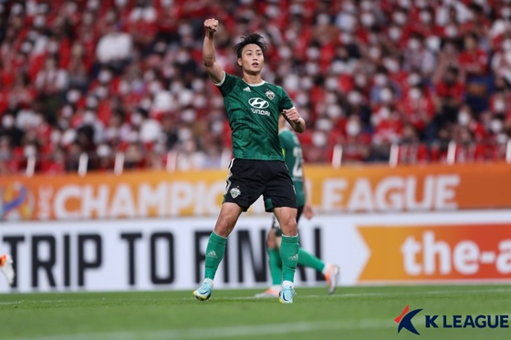 백승호의 골 세리머니. /사진=한국프로축구연맹 제공