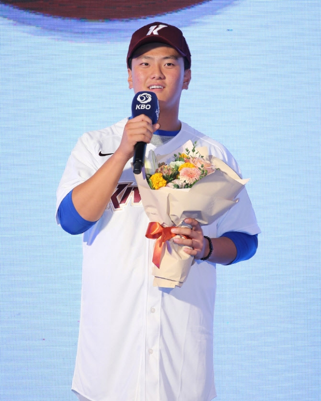 2023 KBO 신인드래프트에서 키움의 1라운드 지명을 받은 원주고 김건희./사진=키움 히어로즈