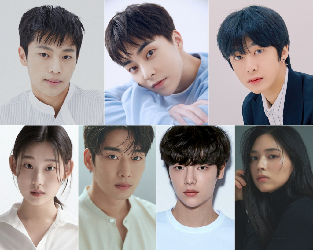 배우 이신영, 김민석(엑소 시우민), 채형원, 최정운, 최원명, 이세온, 김샤나 /사진제공=포레스트 엔터테인먼트, SM엔터테인먼트, 킹콩 by 스타쉽, 케네스컴퍼니, 이끌엔터테인먼트
