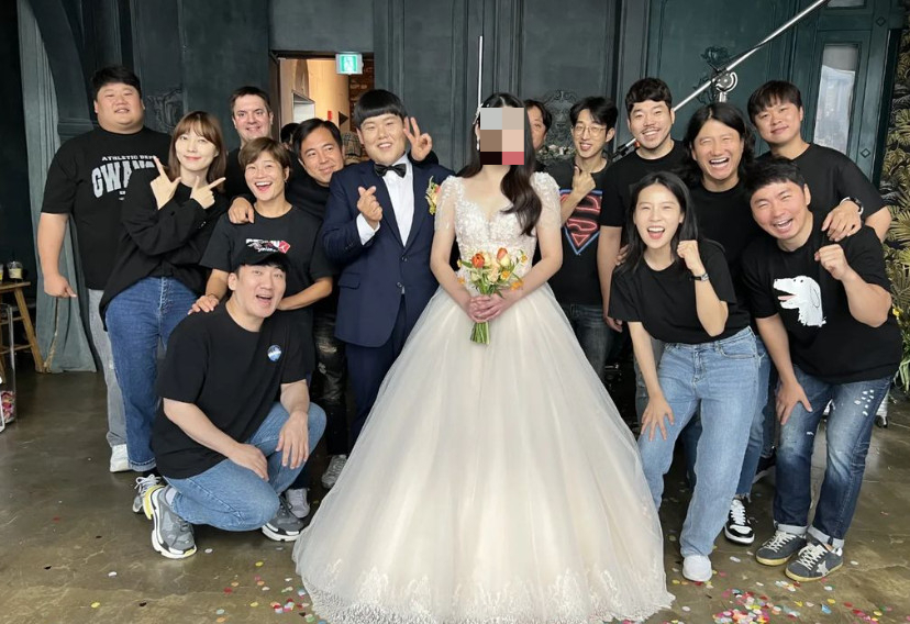 김수영 웨딩 촬영 현장 /사진=김혜선 인스타그램