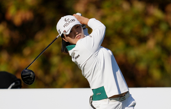 LPGA BMW 챔피언십에 출전한 고진영. /사진=LPGA