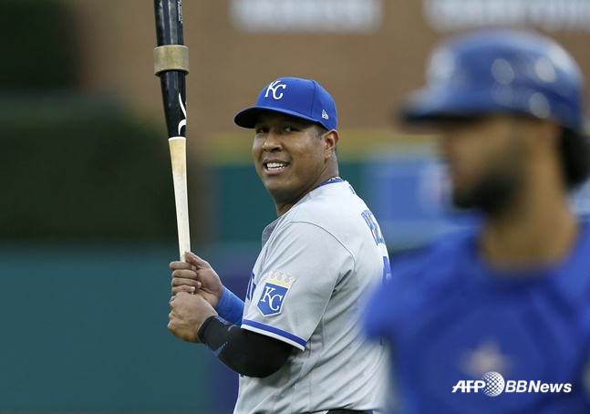 이번 MLB 월드투어에 참가할 예정이었던 살바도르 페레즈. /AFPBBNews=뉴스1