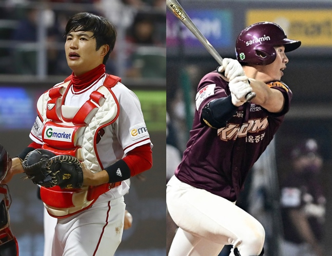 SSG 포수 김민식(왼쪽), 키움 2루수 김혜성./사진=SSG 랜더스, OSEN