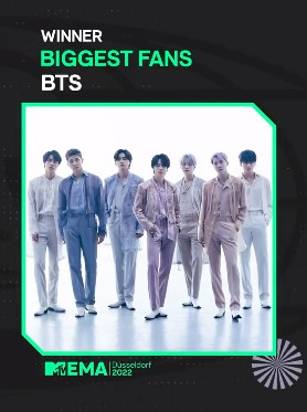 /사진=2022 MTV EMA
