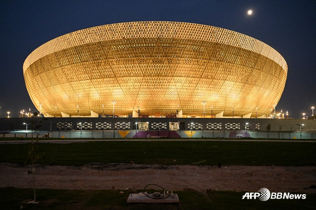 2022 카타르 월드컵 결승전이 열리는 루사일 아이코닉 스타디움(Lusail Iconic Stadium)의 전경. /AFPBBNews=뉴스1