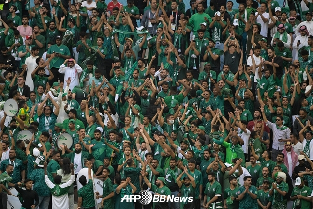 사우디 축구 팬들./AFPBBNews=뉴스1