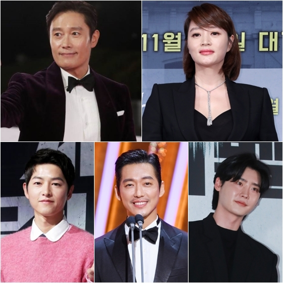 이병헌(왼쪽위부터 시계방향), 김혜수, 이종석, 남궁민, 송중기 /사진=스타뉴스