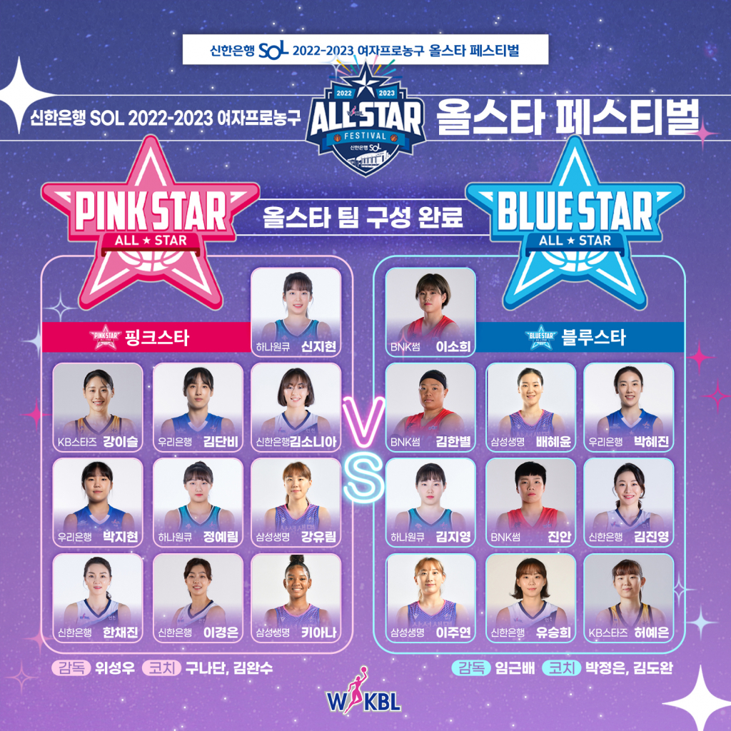 2022~2023 WKBL 올스타 명단./사진=WKBL