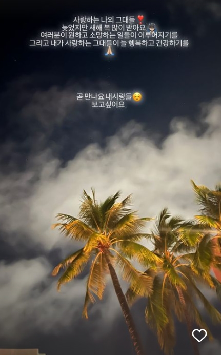 배우 박신혜가 전한 새해 인사./사진=박신혜 인스타그램 스토리