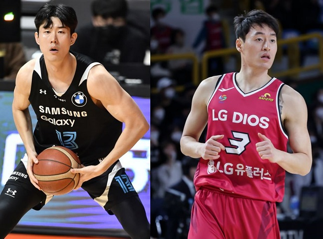 11일 트레이드가 결정된 서울 삼성 임동섭-창원 LG 최승욱(왼쪽부터). /사진=서울 삼성 제공