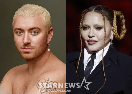 팝스타 샘 스미스(왼쪽), 마돈나 /사진=/AFPBBNews=뉴스1=스타뉴스, 유니버설뮤직