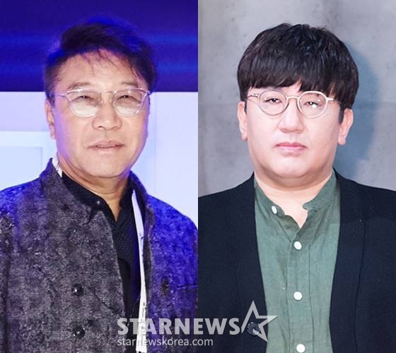 SM 이수만 전 프로듀서, 하이브 방시혁 의장 /사진=스타뉴스