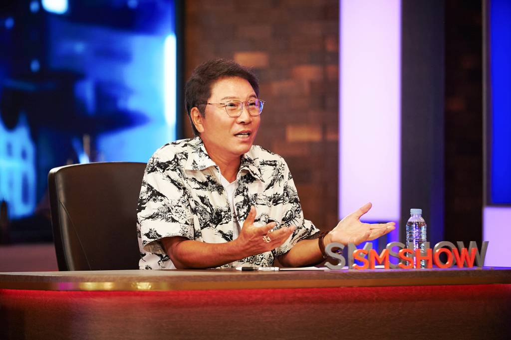 이수만 SM 총괄 프로듀서가 29일 오전 온라인으로 진행된 'SM CONGRESS 2021'에서 SM SHOW를 진행하고 있다. / 사진제공 =SM엔터테인먼트 /사진=김창현 기자 chmt@