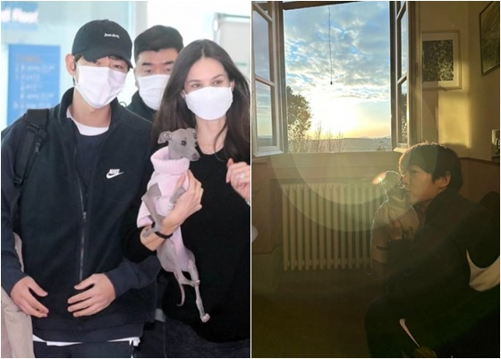 송중기, 케이티 루이스 사운더스 /사진=스타뉴스, 송중기 공식계정