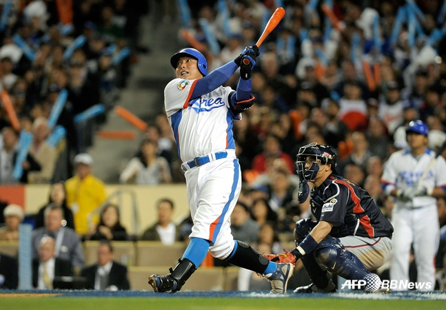 2009 월드베이스볼클래식(WBC)에 출전한 김태균. /AFPBBNews=뉴스1