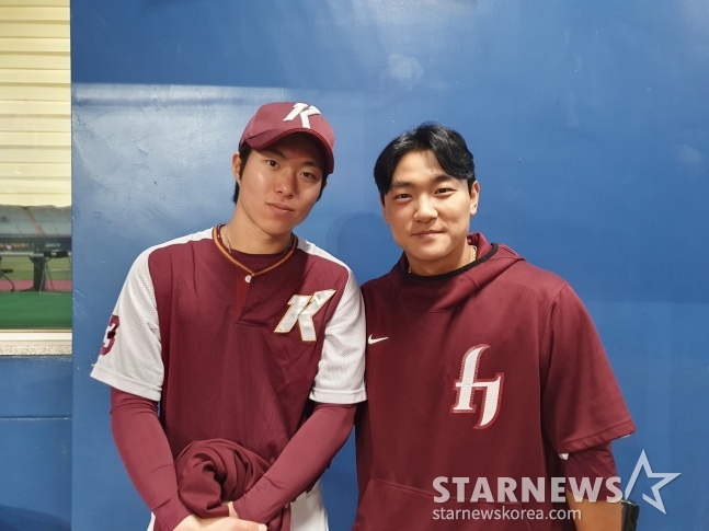 김태진(오른쪽)과 송재선./사진=김동윤 기자