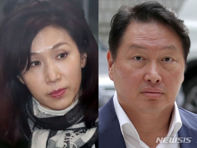 노소영 아트센터 나비 관장(왼쪽)과 최태원 SK그룹 회장. /사진제공=뉴시스