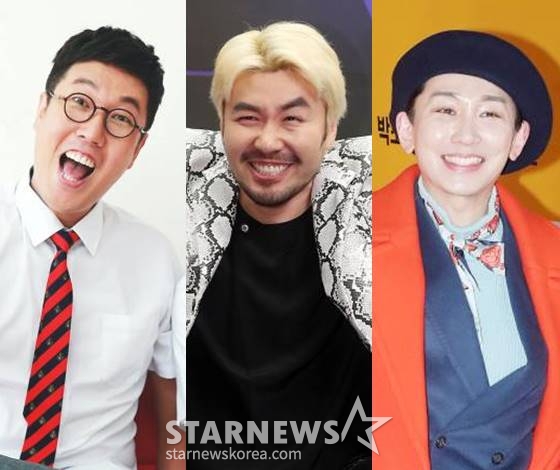방송인 김영철, 노홍철, 뮤지컬 배우 김호영 /사진=스타뉴스