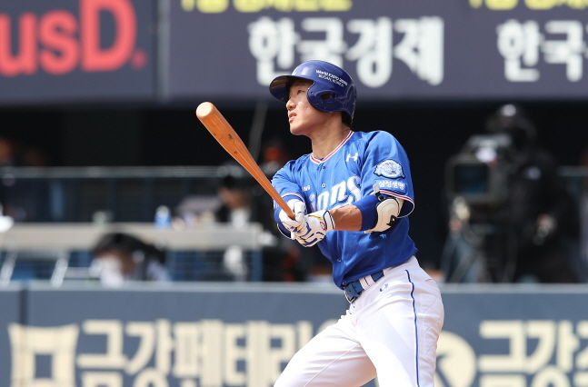 시범경기 홈런 1위 이성규. /사진=삼성 라이온즈