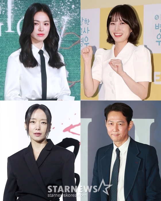 송혜교(사진 왼쪽 위부터 시계방향으로), 박은빈, 이정재, 전도연/사진=스타뉴스