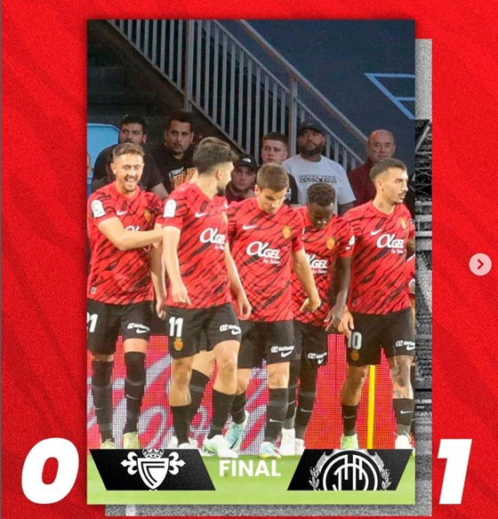 마요르카가 18일 셀타 비고 경기에서 1-0 승리를 거뒀다. /사진=마요르카 SNS 캡처