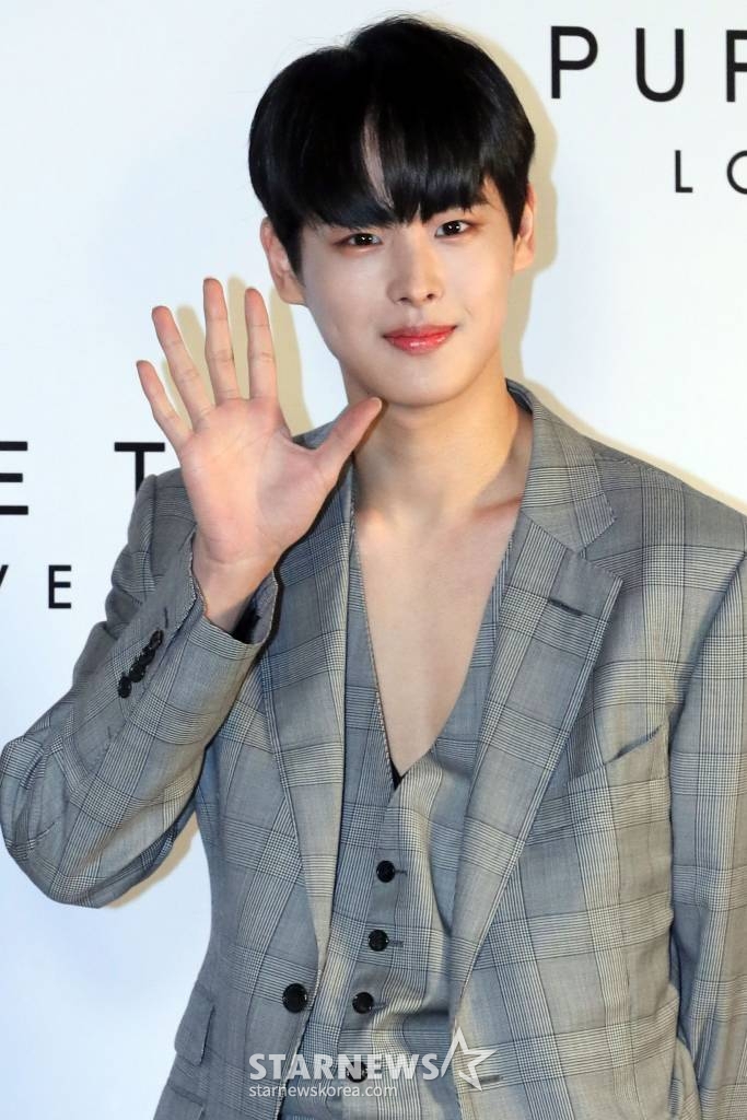 그룹 빅톤 최병찬이 14일 오후 서울 한남동의 한 카페에서 열린 한 화장품 브랜드 행사에 참석해 포즈를 취하고 있다. /사진=임성균 기자 tjdrbs23@