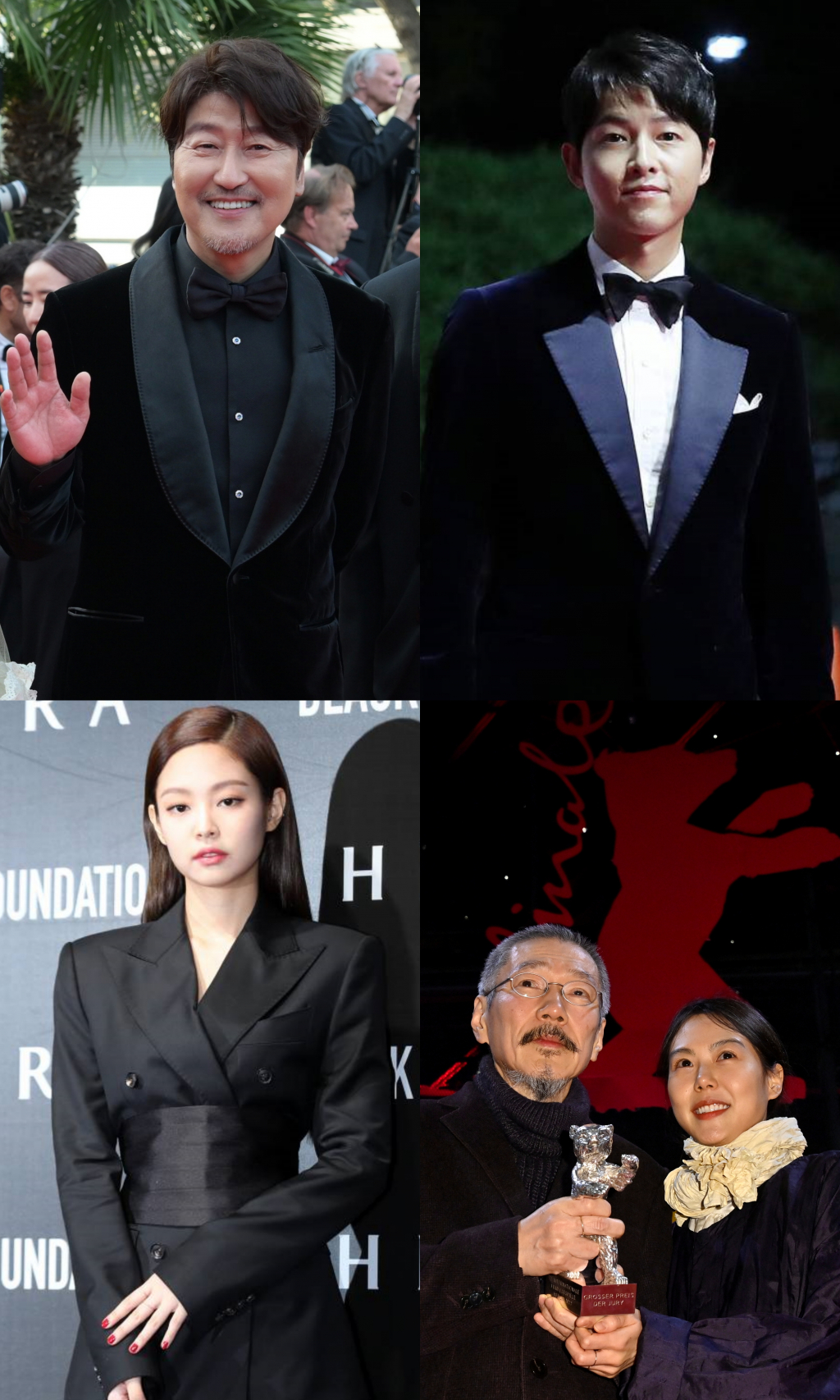사진=송강호(CJ ENM), 송중기(스타뉴스), 제니(스타뉴스), 홍상수 김민희(/AFPBBNews=뉴스1)