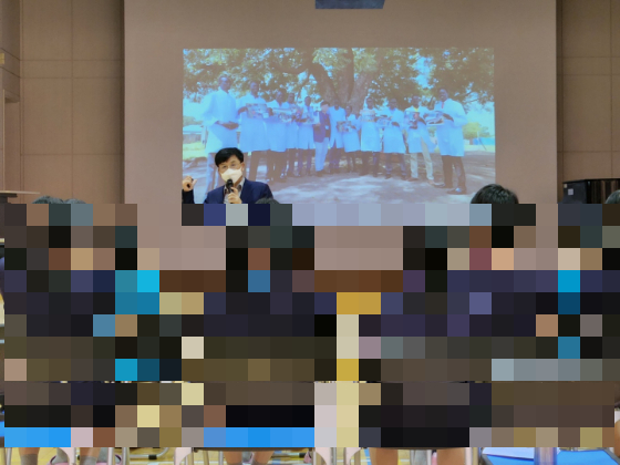 '부활'의 구수환 감독의 강연/사진제공=이태석 재단