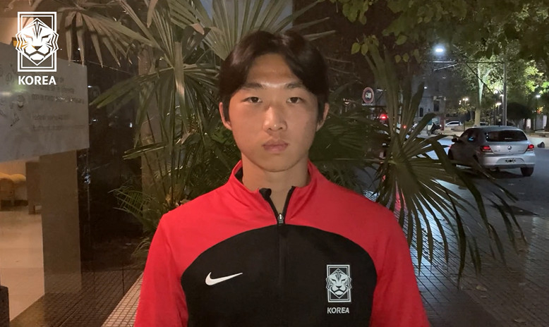한국 U-20 축구대표팀 공격수 김용학. /사진=KFA 제공 영상 캡처