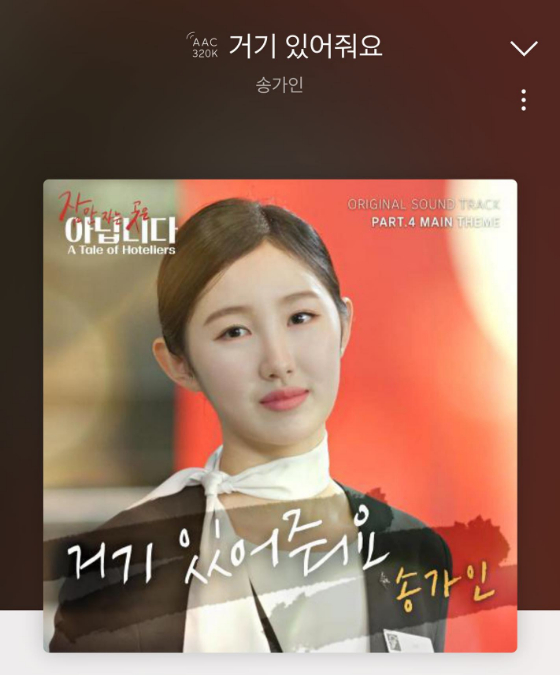 송가인이 참여한 참여한 웹드라마 '거기 잠만 자는 곳은 아닙니다' OST PART 4 '거기 있어줘요'./사진=송가인 인스타그램
