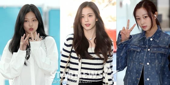 제니(왼쪽부터), 지수, 지젤/사진=스타뉴스