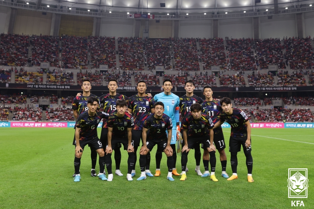 16일 칠레전에 나선 한국 축구대표팀. /사진=KFA