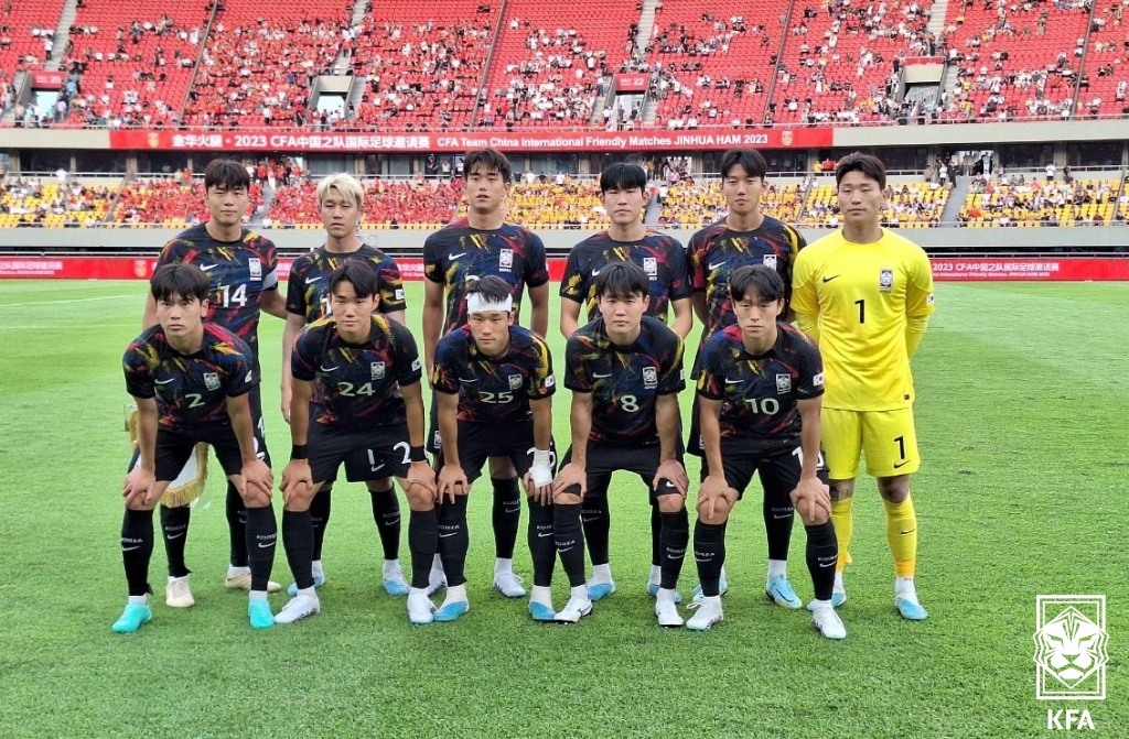 지난 1차전에 나섰던 중국전 베스트11. /사진=대한축구협회 제공