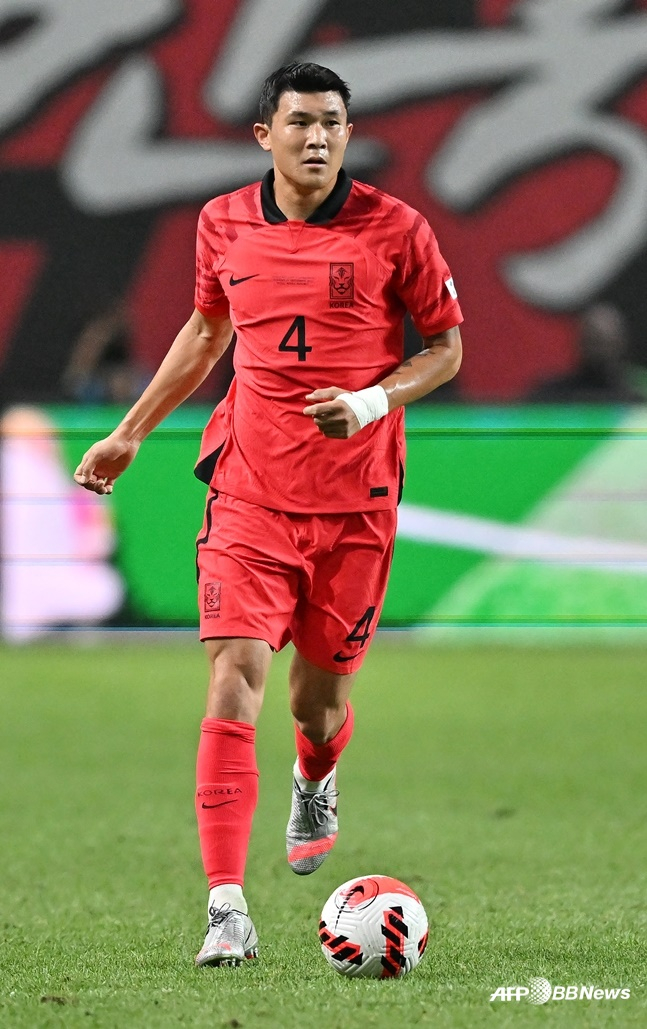 한국 축구대표팀 수비수 김민재. /AFPBBNews=뉴스1