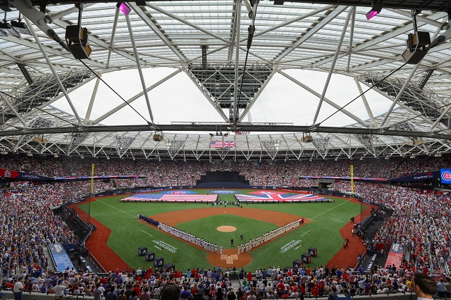 2023 MLB 런던 시리즈가 열린 영국 런던 스타디움의 전경. /사진=MLB 유럽 SNS