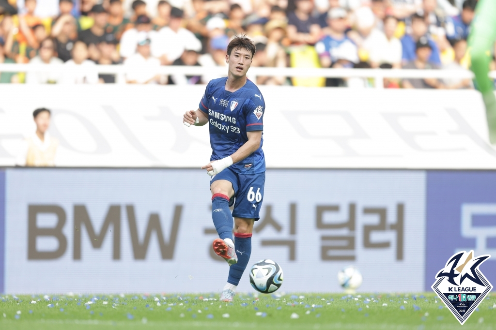 수원 삼성 수비수 김주원. /사진=한국프로축구연맹