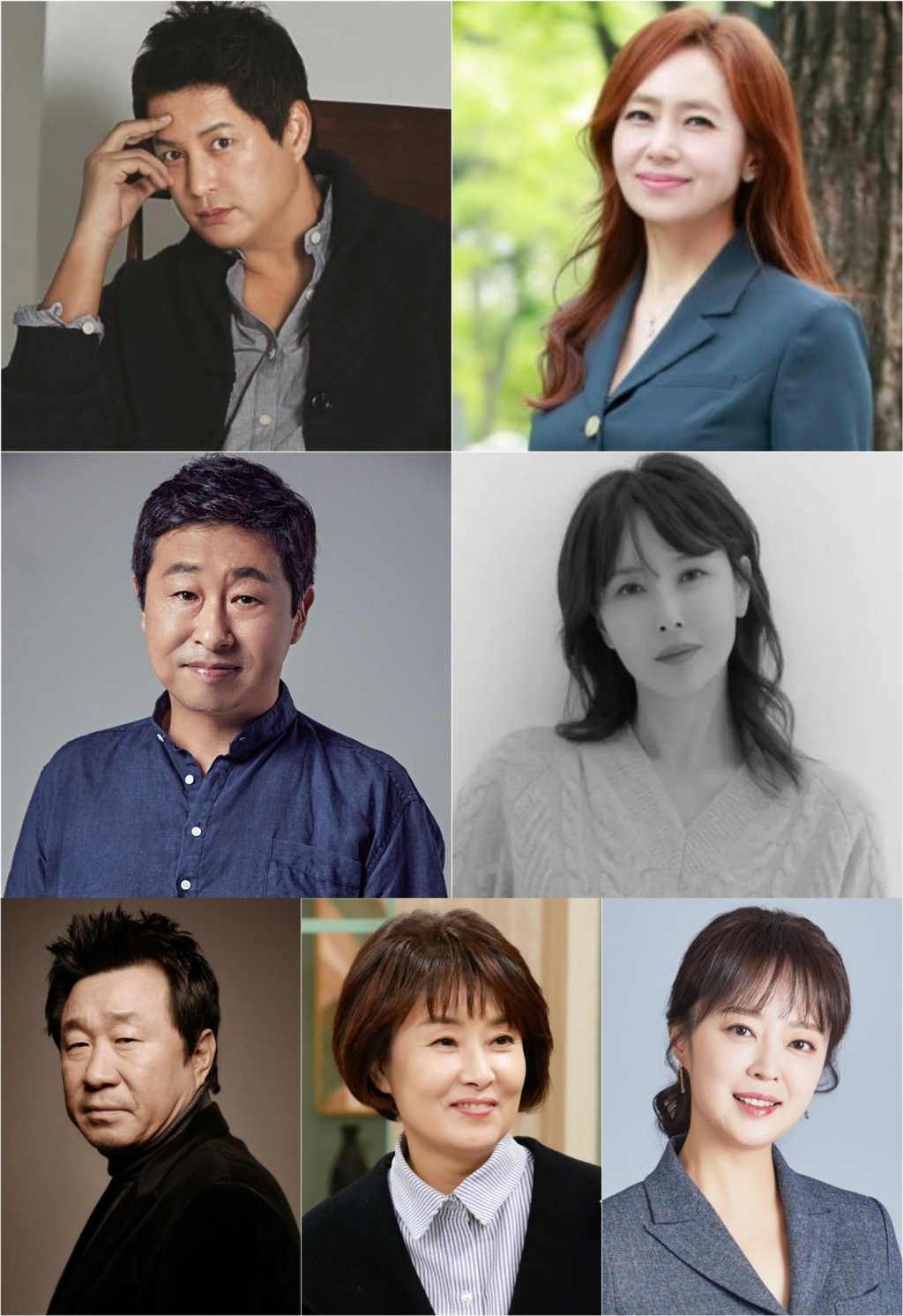 /사진제공=웰스엔터테인먼트(임하룡), 강엔터테인먼트(이종원), 드로잉엔터테인먼트(김선경), 바이브액터스(이대연), 본인(최수린), 본인(김보미), fun한엔터테인먼트(안연홍)