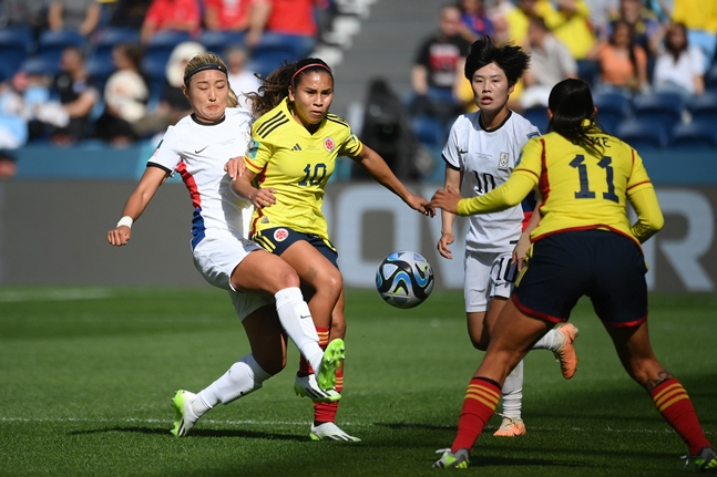 한국과 콜롬비아의 2023 FIFA 호주·뉴질랜드 여자 월드컵 조별리그 H조 1차전 경기 모습. /AFPBBNews=뉴스1