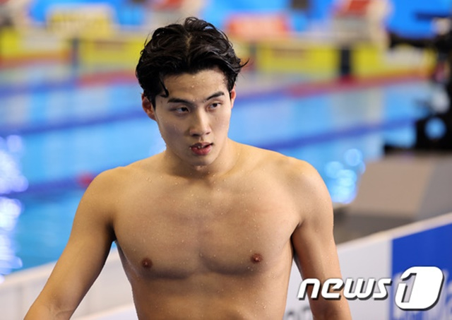 세계수영선수권에서의 황선우. /사진=뉴스1 제공