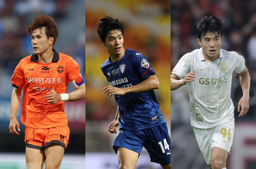 (왼쪽부터) 한국영, 전진우, 박수일. /사진=한국프로축구연맹